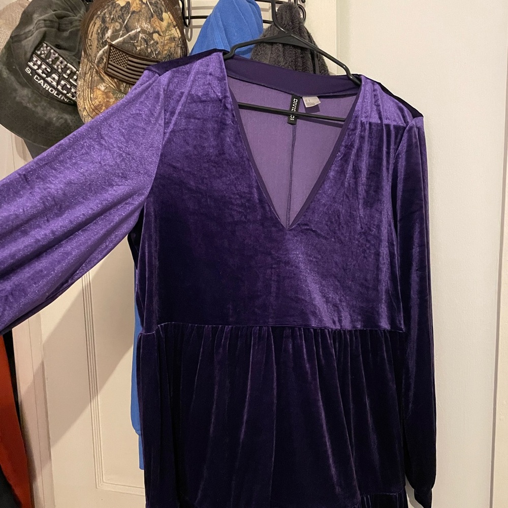 Velvet purple dress